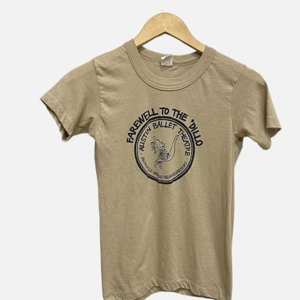 Vintage 80s Armadillos World Headquarters Austin Ballet T-Shirt Farewell